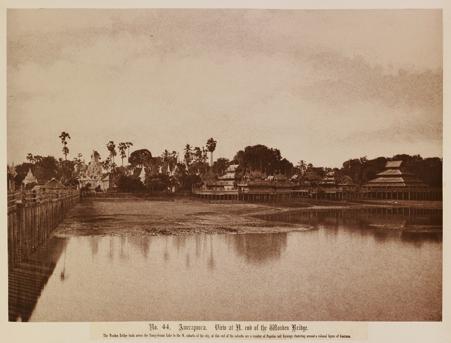 No. 44. Amerapoora. View at N. end of the Wooden Bridge