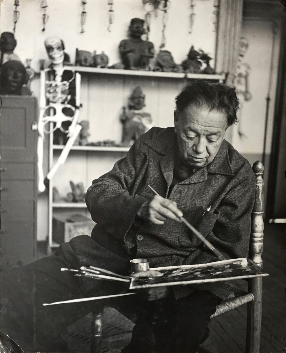 Diego Rivera in his Studio