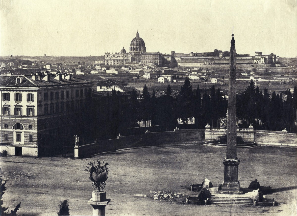 View over the Piazza del Popolo toward the Vatican