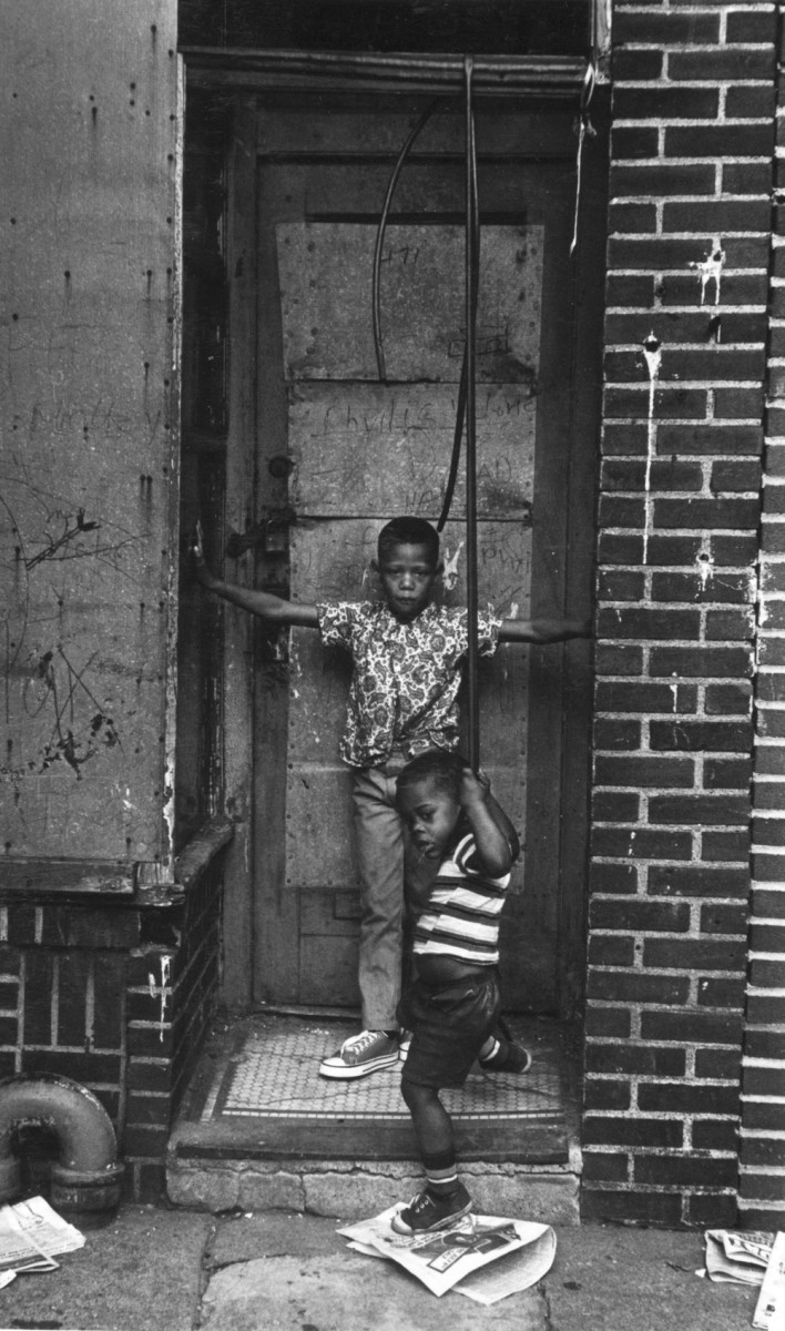 Boys Playing in Doorway, Brooklyn
