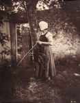 Female Peasant Standing, holding Staff