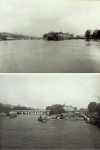 Paris Flood, Looking east to the Pont Neuf, Jan. 27-31, 1910 & six months later