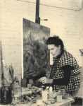 Leonora in her studio