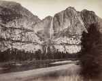 Yosemite Falls and Valley, with Fishermen